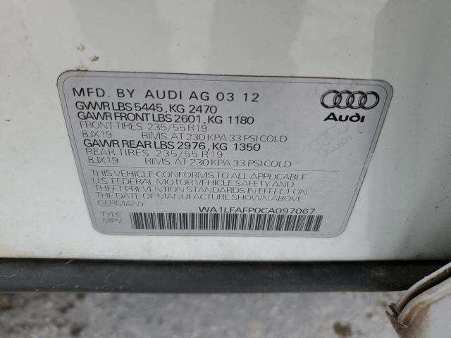 WA1LFAFP0CA097067 - 2012 AUDI Q5 PREMIUM PLUS WHITE photo 14