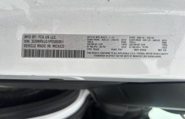 3C6MRVJG1PE585051 - 2023 RAM PROMASTER 3500 HIGH თეთრი ფოტო 10