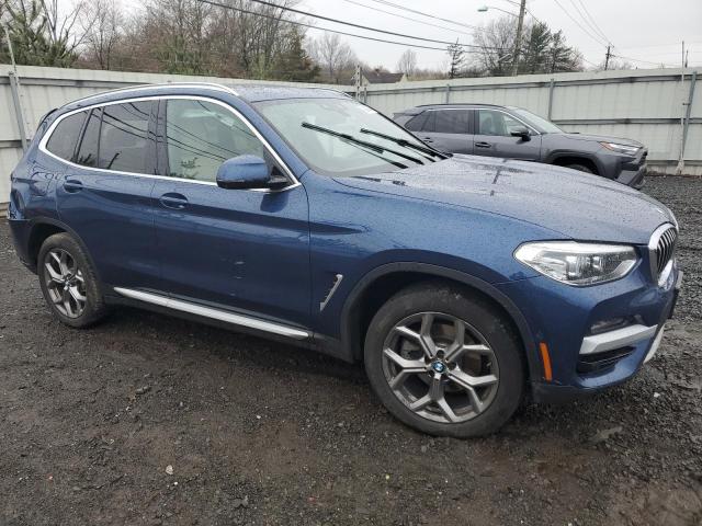 5UXTY5C00M9G40713 - 2021 BMW X3 XDRIVE30I BLUE photo 4