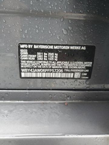 WBY43AW06PFP57206 - 2023 BMW I4 EDRIVE 灰色 照片 12