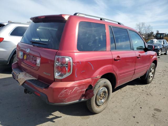 2HKYF18706H529095 - 2006 HONDA PILOT EX RED photo 3