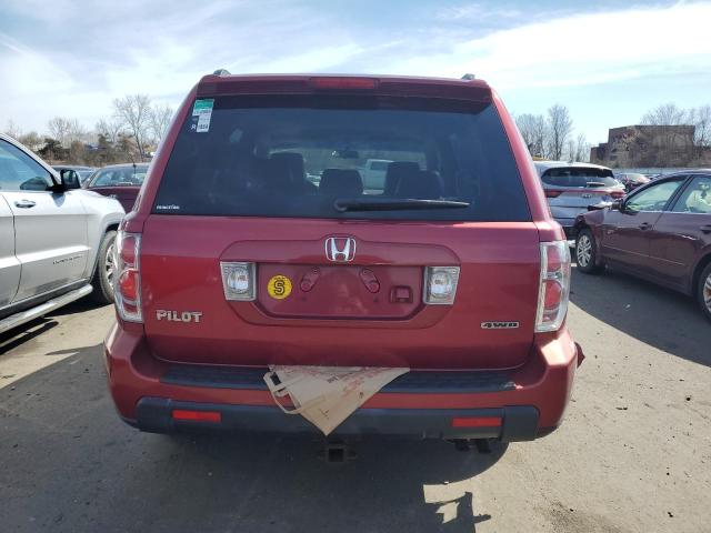 2HKYF18706H529095 - 2006 HONDA PILOT EX RED photo 6