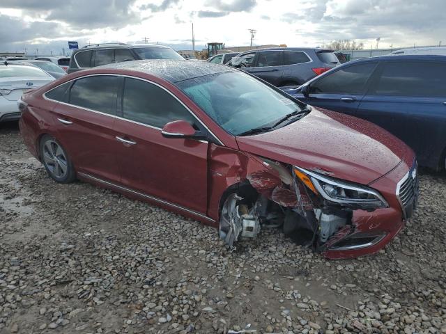 KMHE34L30HA070965 - 2017 HYUNDAI SONATA HYBRID RED photo 4