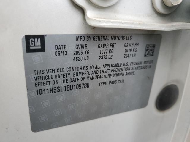 1G11H5SL0EU109780 - 2014 CHEVROLET MALIBU LTZ თეთრი ფოტო 13