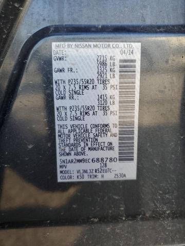 5N1AR2MM9EC688780 - 2014 NISSAN PATHFINDER S 蓝色 照片 13