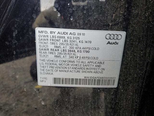 WA1DGAFE6BD003593 - 2011 AUDI Q7 PRESTIGE შავი ფოტო 13