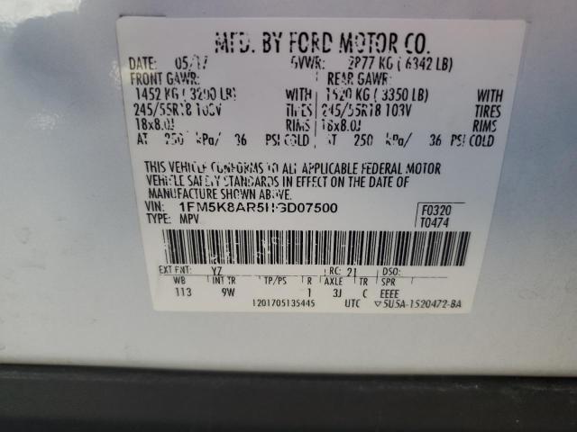 1FM5K8AR5HGD07500 - 2017 FORD EXPLORER POLICE INTERCEPTOR Mavi foto 13