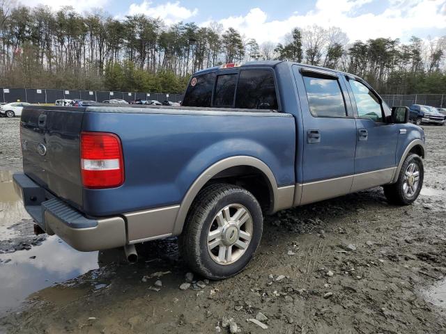 1FTPW12514KC24822 - 2004 FORD F150 SUPERCREW BLUE photo 3