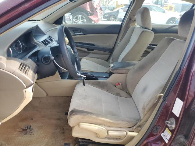 1HGCP26349A191842 - 2009 HONDA ACCORD LX BURGUNDY photo 7