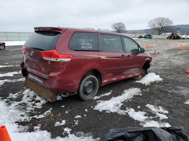 5TDZK3DC5DS344501 - 2013 TOYOTA SIENNA RED photo 3