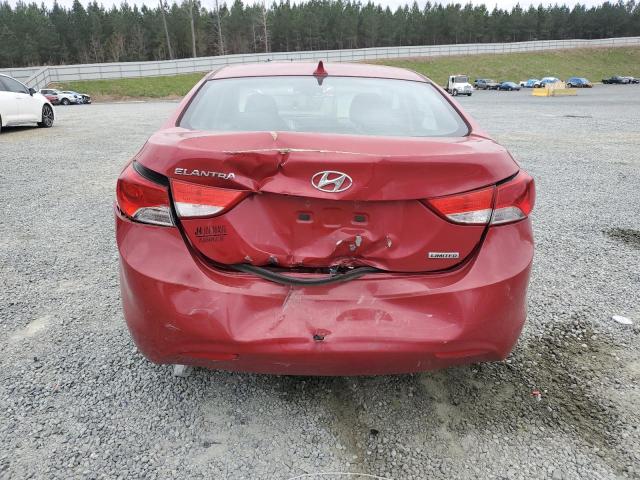 KMHDH4AE5DU935312 - 2013 HYUNDAI ELANTRA GLS RED photo 6