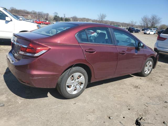 2HGFB2F52EH508316 - 2014 HONDA CIVIC LX BURGUNDY photo 3