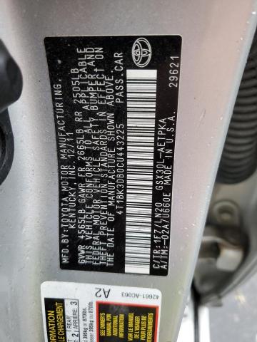 4T1BK3DB0CU443225 - 2012 TOYOTA AVALON BASE 银色 照片 12