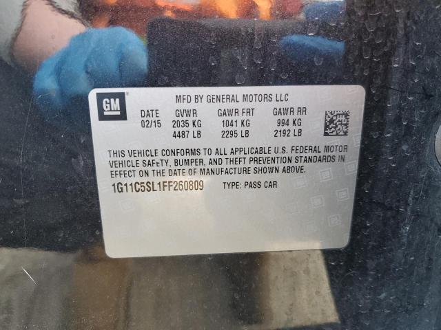 1G11C5SL1FF260809 - 2015 CHEVROLET MALIBU 1LT 黑色 照片 12