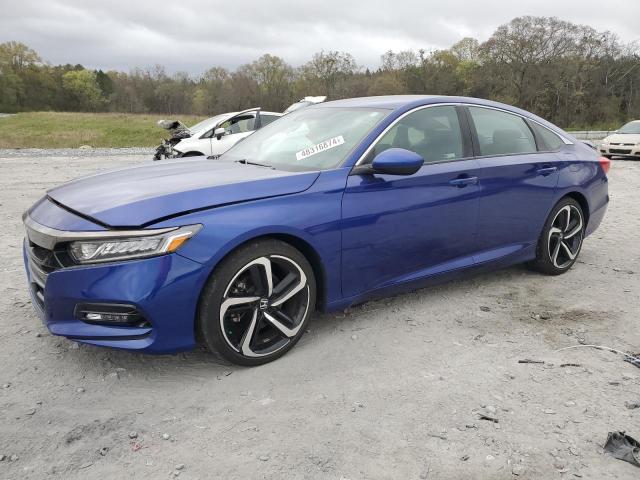 1HGCV1F38KA100660 - 2019 HONDA ACCORD SPORT BLUE photo 1