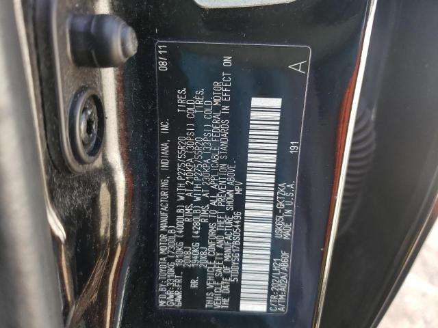 5TDDY5G17BS054496 - 2011 TOYOTA SEQUOIA PLATINUM BLACK photo 13