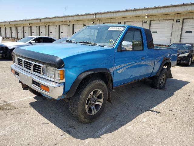 1N6SD16Y1VC366102 - 1997 NISSAN TRUCK KING CAB SE BLUE photo 1