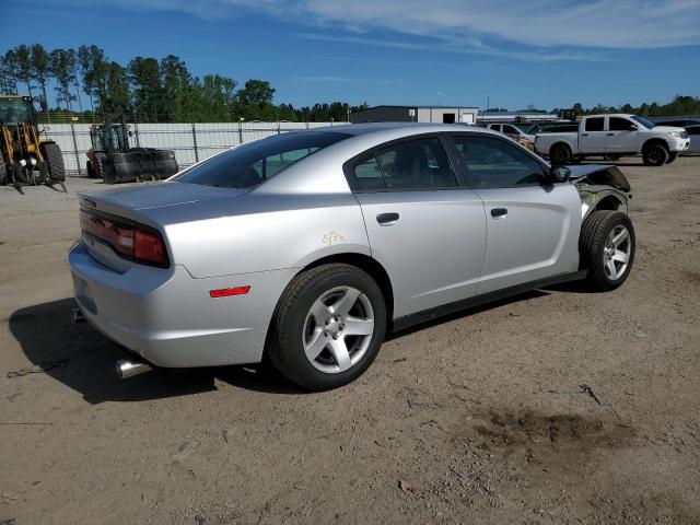 2C3CDXAG0EH282850 - 2014 DODGE CHARGER POLICE SILVER photo 3