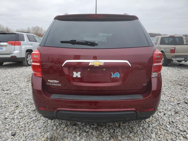 2GNALCEK5H1610488 - 2017 CHEVROLET EQUINOX LT MAROON photo 6