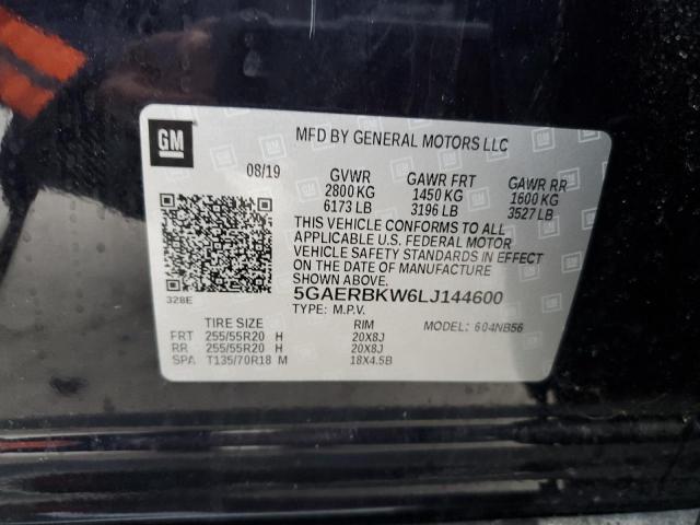 5GAERBKW6LJ144600 - 2020 BUICK ENCLAVE ESSENCE 黑色 照片 12