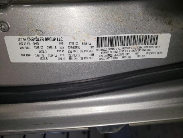 2A4RR5D15AR127874 - 2010 CHRYSLER TOWN & COU TOURING SILVER photo 14