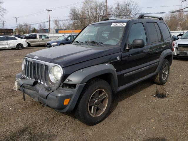 1J4GL38K55W501123 - 2005 JEEP LIBERTY RENEGADE BLACK photo 1