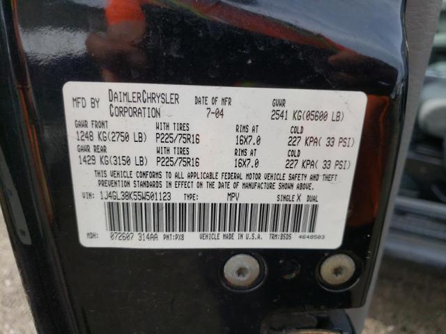 1J4GL38K55W501123 - 2005 JEEP LIBERTY RENEGADE 黑色 照片 12