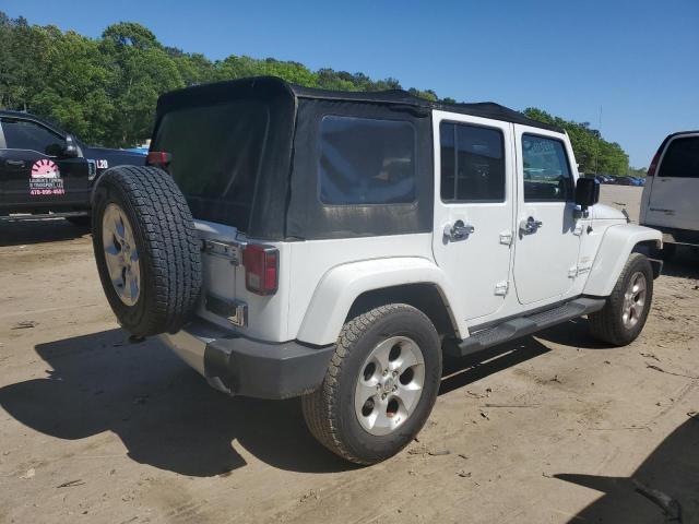 1C4BJWEG1EL210935 - 2014 JEEP WRANGLER U SAHARA WHITE photo 3