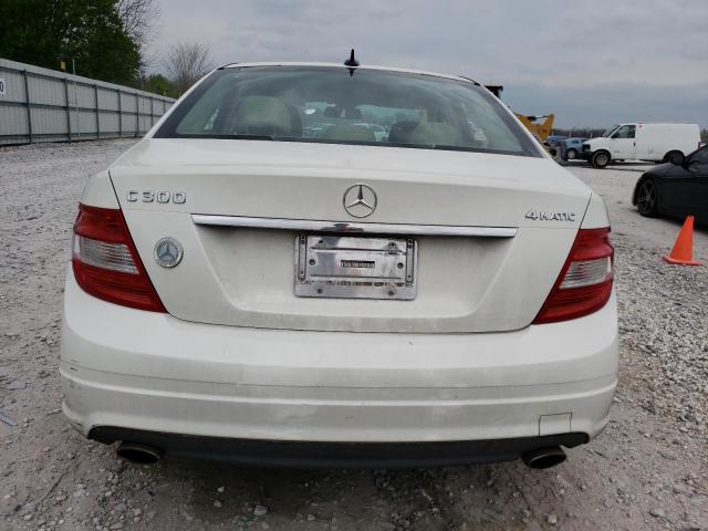 WDDGF81XX9F277326 - 2009 MERCEDES-BENZ C 300 4MATIC WHITE photo 6