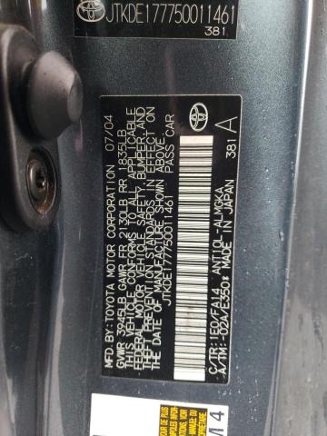 JTKDE177750011461 - 2005 TOYOTA SCION TC 蓝色 照片 12