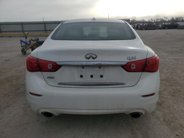 JN1BV7AR1FM410844 - 2015 INFINITI Q50 BASE WHITE photo 6