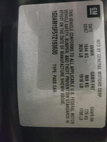 1G8AM15F57Z193600 - 2007 SATURN ION LEVEL 2 GRAY photo 12