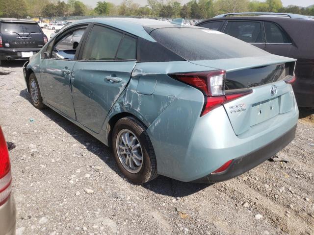 JTDKARFU0L3104124 - 2020 TOYOTA PRIUS L TURQUOISE photo 2