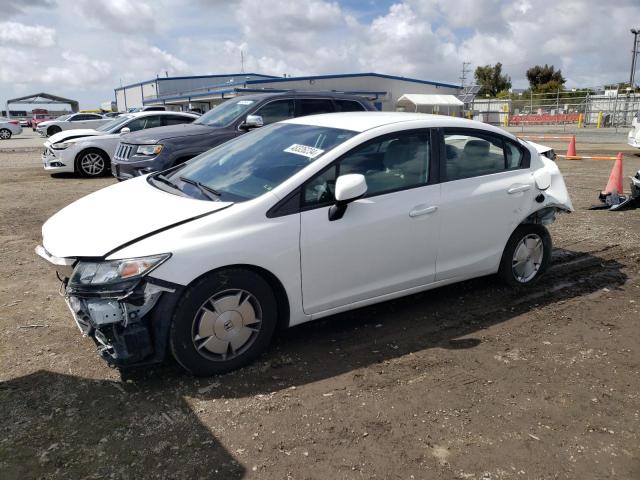 2HGFB2F63DH548265 - 2013 HONDA CIVIC HF WHITE photo 1