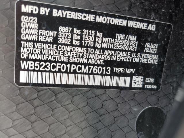 WB523CF01PCM76013 - 2023 BMW IX XDRIVE50 BURGUNDY photo 13