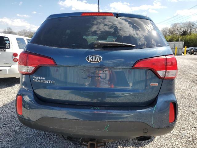 5XYKT3A61EG465800 - 2014 KIA SORENTO LX BLUE photo 6