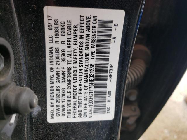 19XFC1F76HE021336 - 2017 HONDA CIVIC EXL Qara foto 12