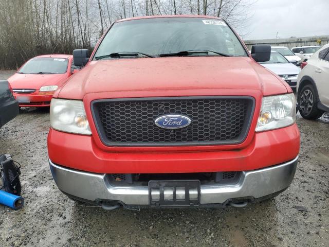 1FTPX14515FA69709 - 2005 FORD F150 RED photo 5