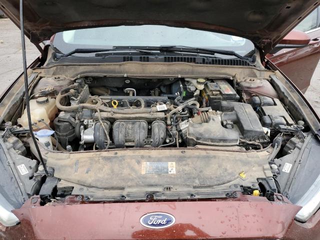 3FA6P0G73GR186304 - 2016 FORD FUSION S MAROON photo 11