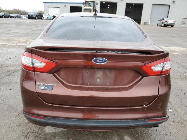 3FA6P0G73GR186304 - 2016 FORD FUSION S MAROON photo 6