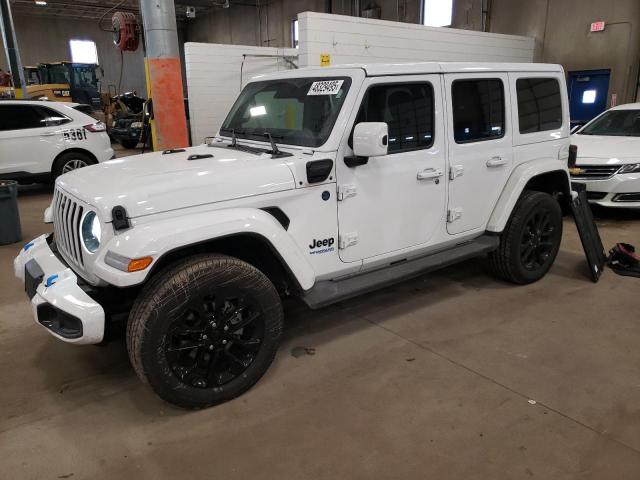 1C4JJXP67MW643405 - 2021 JEEP WRANGLER U SAHARA 4XE WHITE photo 1
