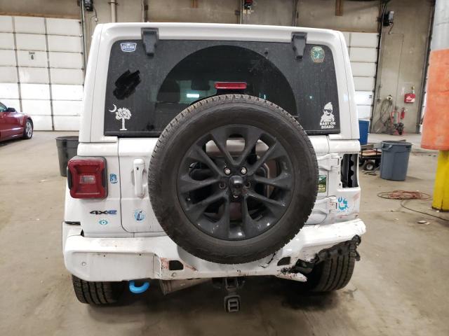 1C4JJXP67MW643405 - 2021 JEEP WRANGLER U SAHARA 4XE WHITE photo 6