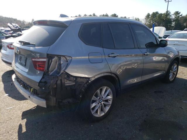 5UXWX9C53D0D07803 - 2013 BMW X3 XDRIVE28I GRAY photo 3