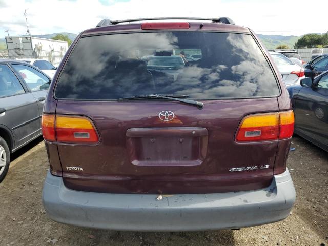 4T3ZF13C5YU211672 - 2000 TOYOTA SIENNA LE BURGUNDY photo 6