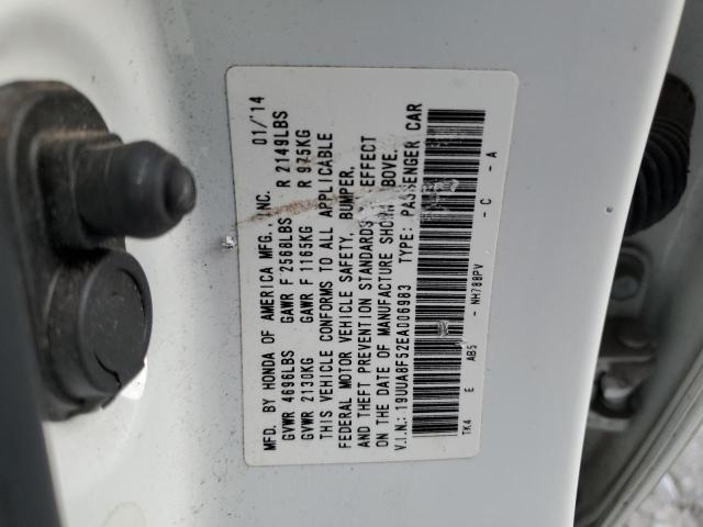 19UUA8F52EA006983 - 2014 ACURA TL TECH WHITE photo 12