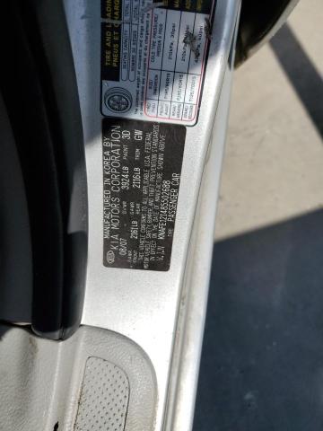 KNAFE121485502688 - 2008 KIA SPECTRA EX SILVER photo 12