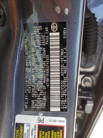 4T1BF1FK8EU742339 - 2014 TOYOTA CAMRY L CHARCOAL photo 12