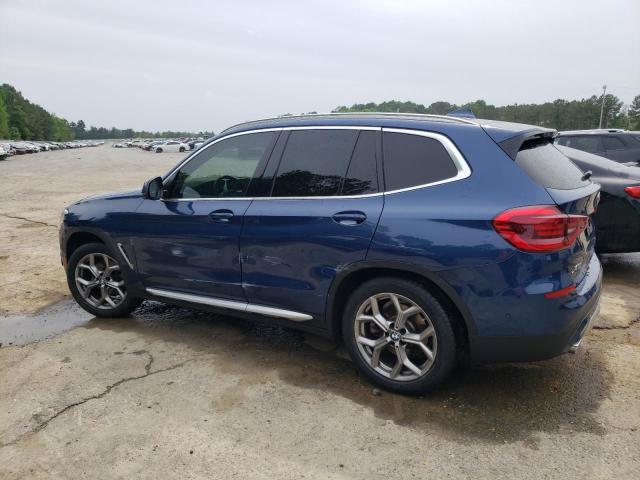 5UXTY5C08M9H13035 - 2021 BMW X3 XDRIVE30I BLUE photo 2