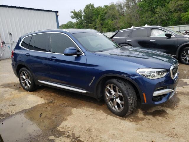 5UXTY5C08M9H13035 - 2021 BMW X3 XDRIVE30I BLUE photo 4