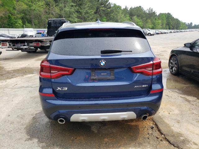 5UXTY5C08M9H13035 - 2021 BMW X3 XDRIVE30I BLUE photo 6